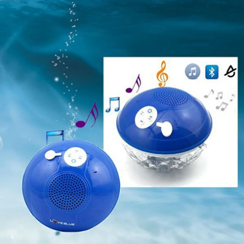

Swimming Pool Bluetooth Speakers with LED Lights Waterproof Floating Speakers for Outdoor Travel Wireless Shower Speaker