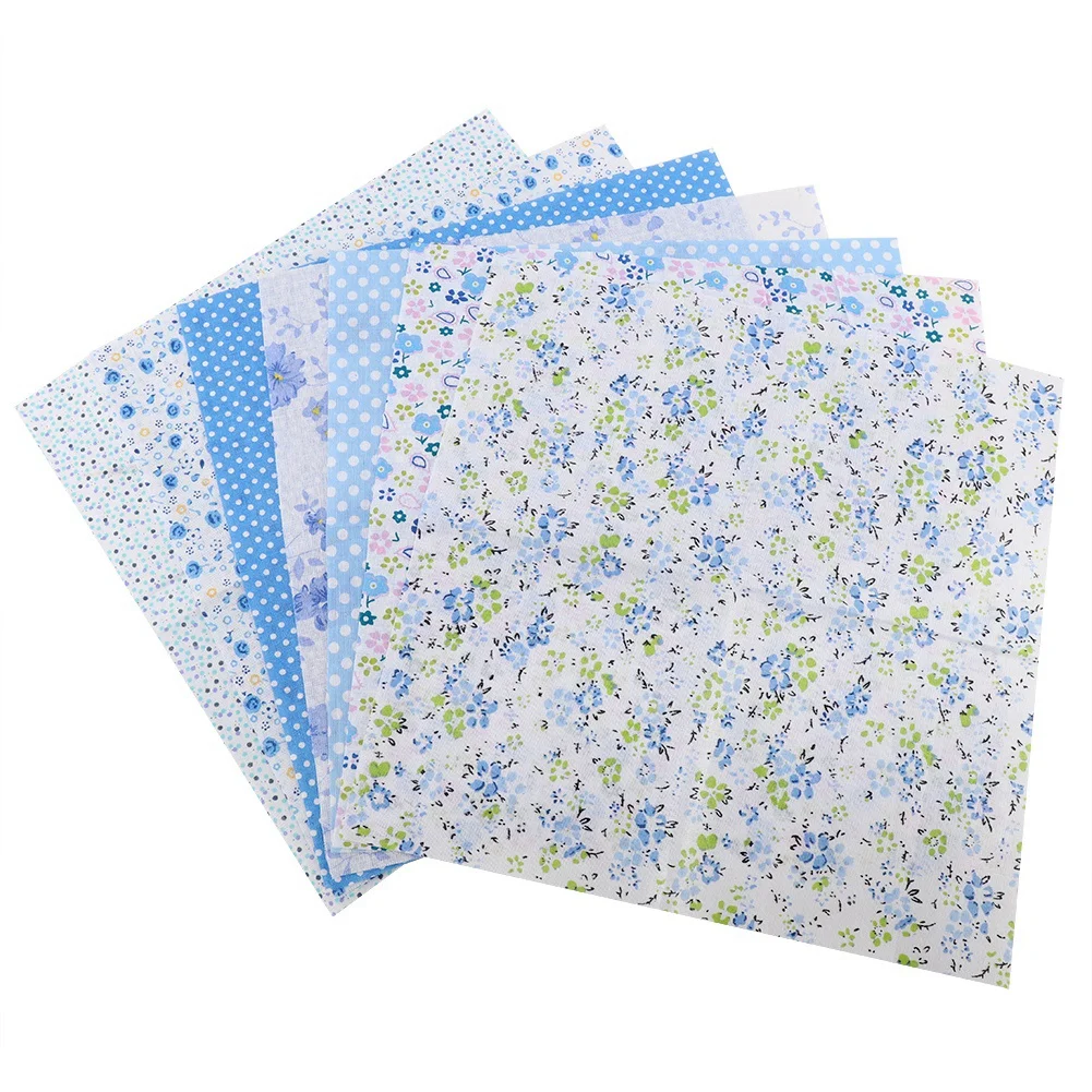 

7pcs/set Square Cotton Fabric Printed Cloth Sewing Quilting Fabrics for Patchwork DIY 100% Cotton Casual Plant Printed