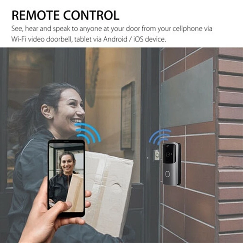 

720P Wifi Smart Night-Vision Wireless Security Doorbell with App Video HD Visual Intercom Door Bell Camera