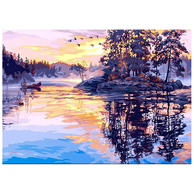 Цифровое Рисование сделай сам для начинающих набор рисования маслом на холсте