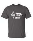 Забавная Мужская хлопковая футболка Это не дрель, инструменты, Молот, Деревообработка, Винтажные Футболки
