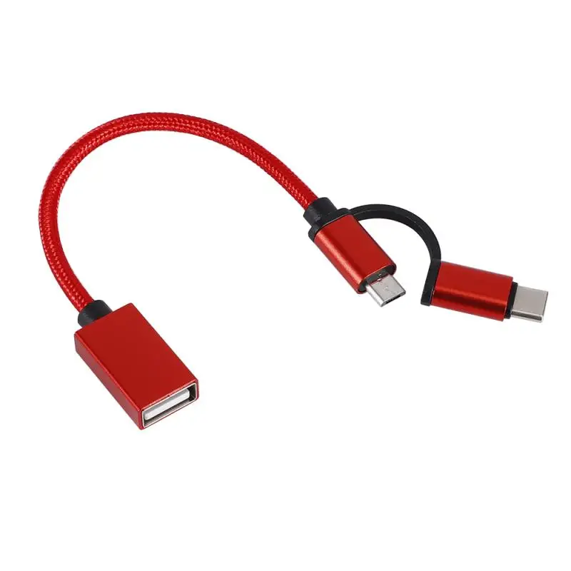 2 в 1 адаптер типа OTG C к USB Кабель Micro для samsung Xiaomi huawei One Plus|Переходники и адаптеры| |