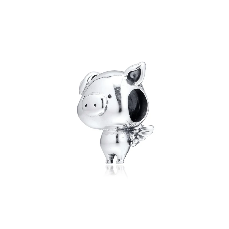 CKK Pippo талисманы летающей свиньи 925 Fit Pandora Браслеты стерлингового серебра Шарм бусины для бусина для изготовления украшений kralen