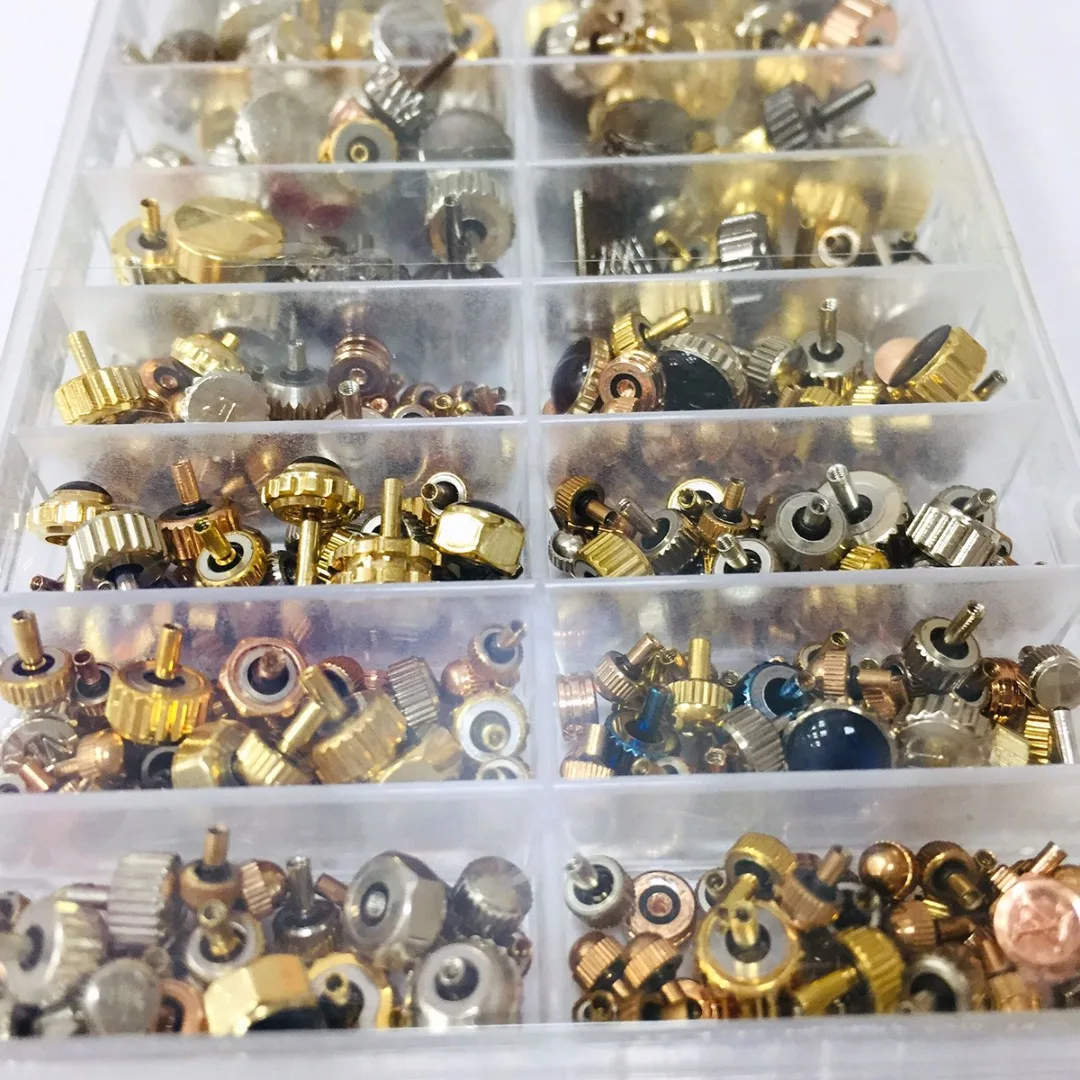 3.0 ~ 7.0 mm Assorted Watch Crowns Parts Quartz Watches Multi Style Crown Replacement Accessories For Watchmaker Repair