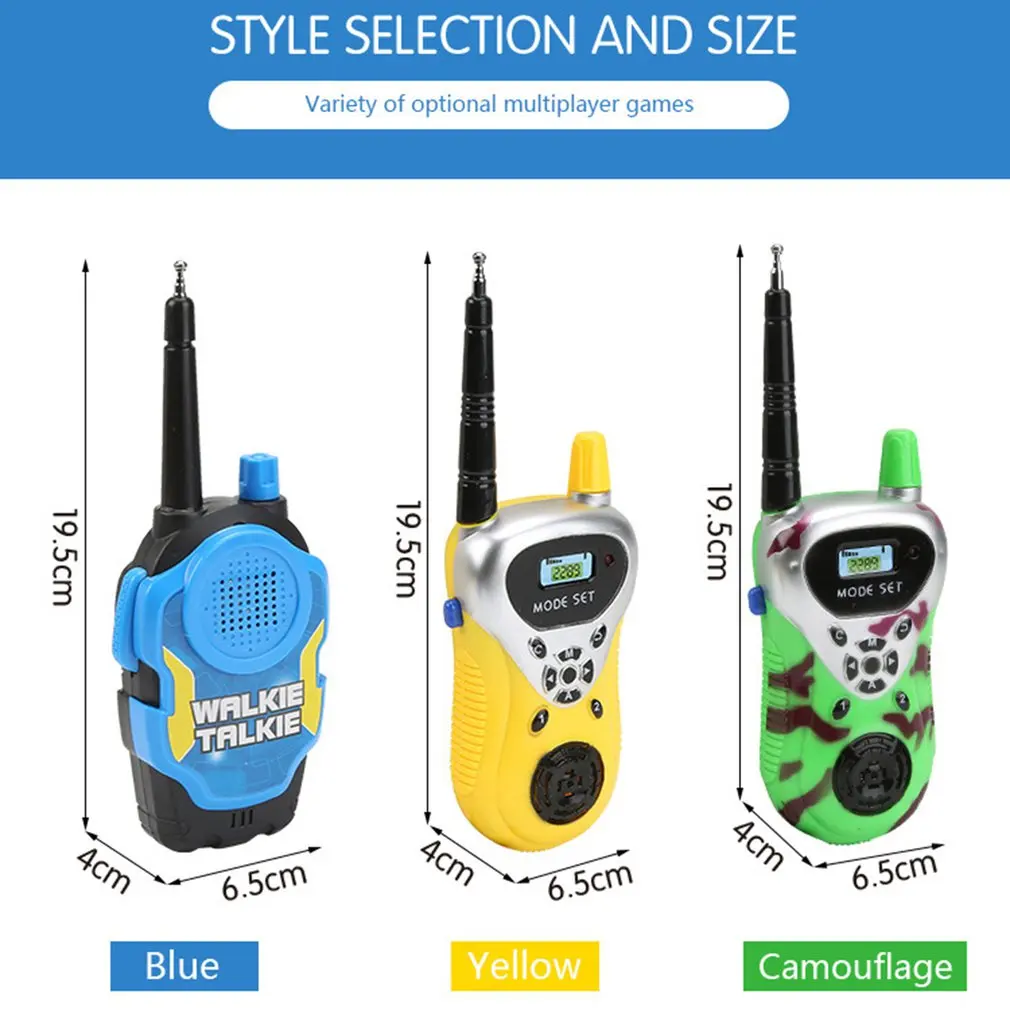 

Portable Plastic Digital Kids Toy Walkie Talkie Professional Dual Frequency Dual-band Interphone Radio Intercoms