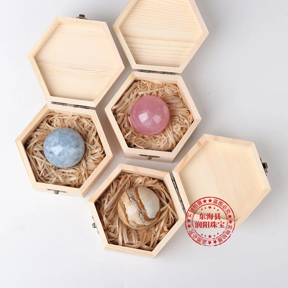 

Натуральный хрустальный грубый полированный хрустальный шар, деревянная коробка, Подарочная коробка, украшения, фэн-шуй шар, домашнее наст...