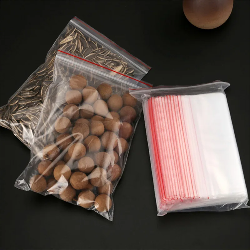 100 шт прозрачные маленькие пластиковые пакеты Ziplock ювелирные изделия подарочные
