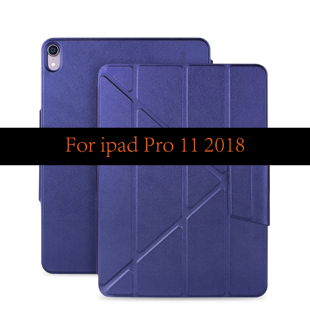 Для ipad Pro 11 12,9 чехол, умный чехол для ipad Pro 11 чехол на магните из искусственной кожи противоударный чехол для ipad Pro 12,9 дюйма Чехол - Цвет: Blue For Pro 11