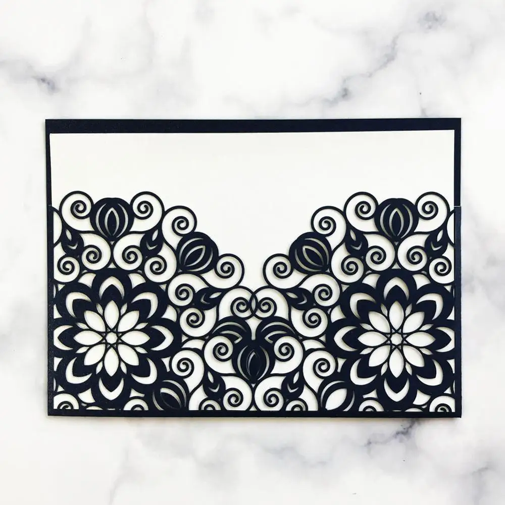 20pcs Exquisite Flower Invitation Card New Style Unique Laser Cut Wedding Invitations Cards Grand Events Party | Дом и сад