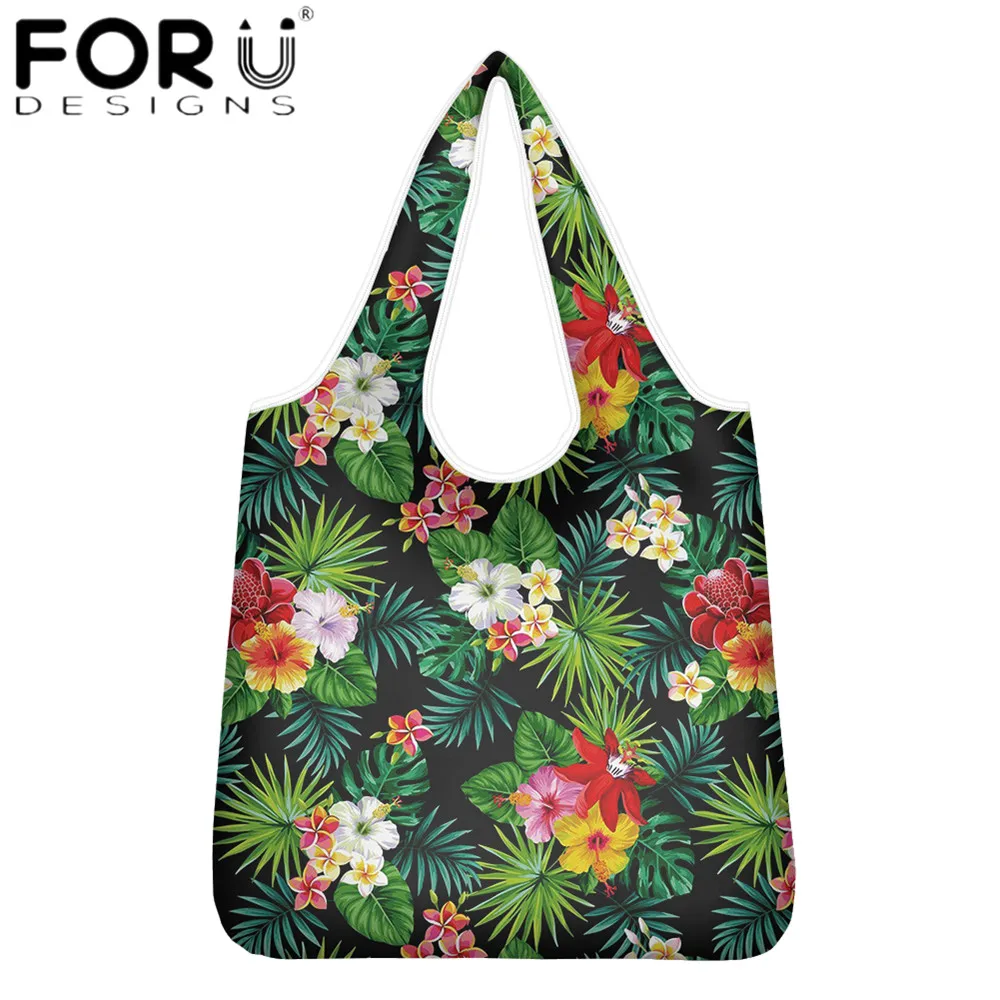 

FORUDESIGNS Summer Style Women Totes Handbag Tropical Hawaiian Flower Printing Female Casual Shopping Shoulder Bags Bolsas