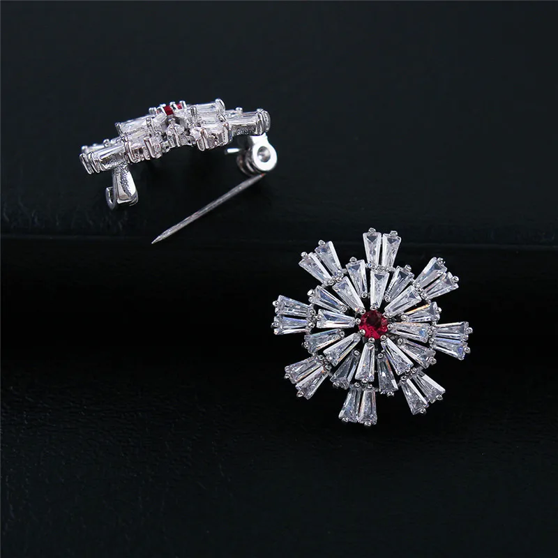 Простой Элегантный Хрустальный солнцезащитный цветок броши для мужчин и женщин