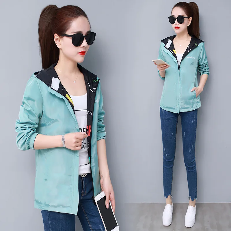 Женская Весенняя тонкая одежда с обеих сторон куртки бейсбольная форма на молнии