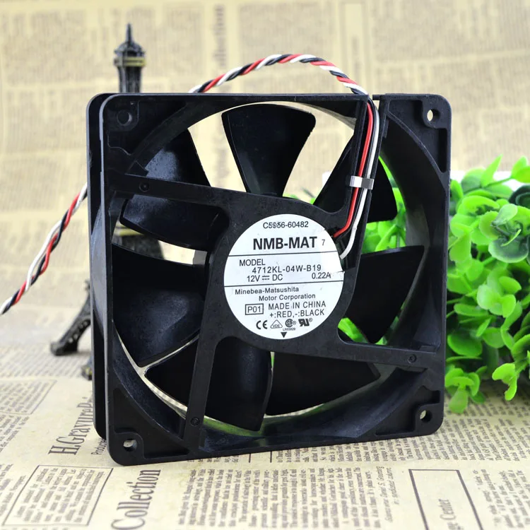 Новый 12032 4712KL-04W-B19 12V 0.22A защиты электродвигателя Вентилятор охлаждения |
