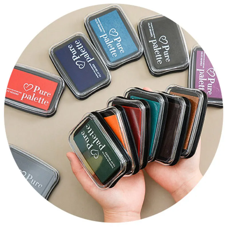 

12pcs/lot 12 optional Vintage colors Finger Printing Ink Pad For DIY R Scrapbooking Photo Album Decor