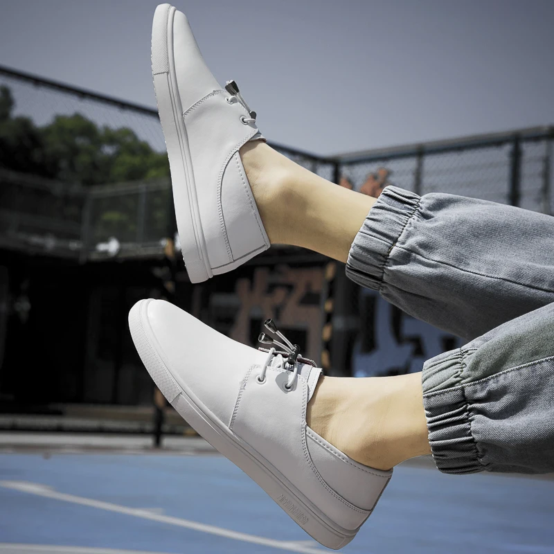 Мужская обувь из натуральной кожи Модные повседневные удобные лоферы Уличная