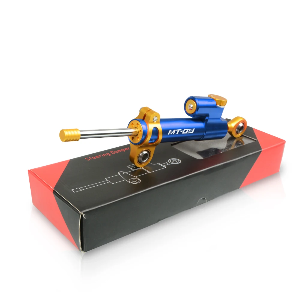gold blue MT-09 MT09 мотоцикла с ЧПУ рулевого управления стабилизации гаситель кронштейн для YAMAHA MT-09 MT09 FZ09 FZ-09 2013 - Цвет: gold blue