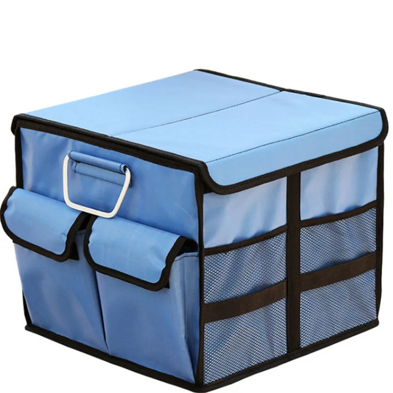 

Car Trunk Storage Box Oxford Cloth With Cover Portable Foldable Large Capacity Storage Organizer Box Storage Box Auto Item