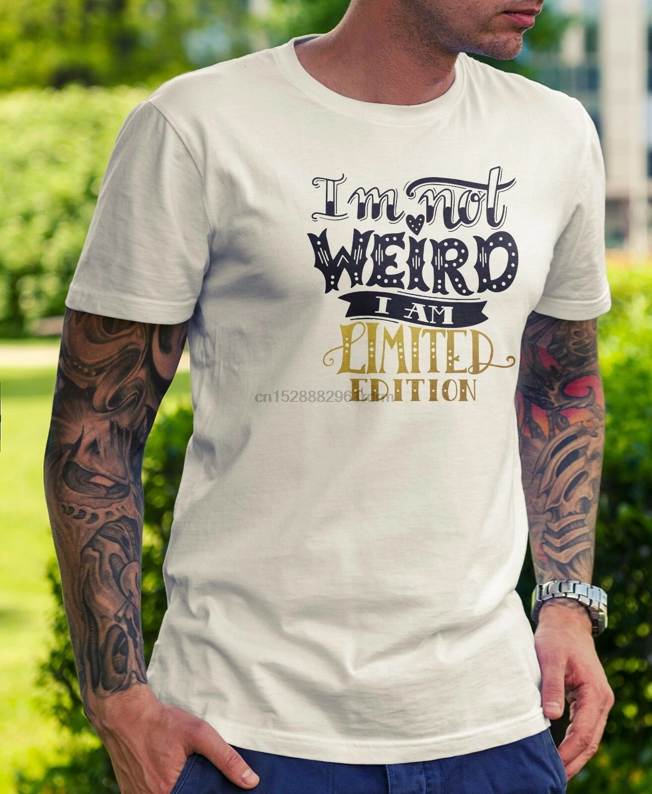 Im Not Weird Мужская футболка-забавный подарок Новинка Шутка папа любит друга глупой |