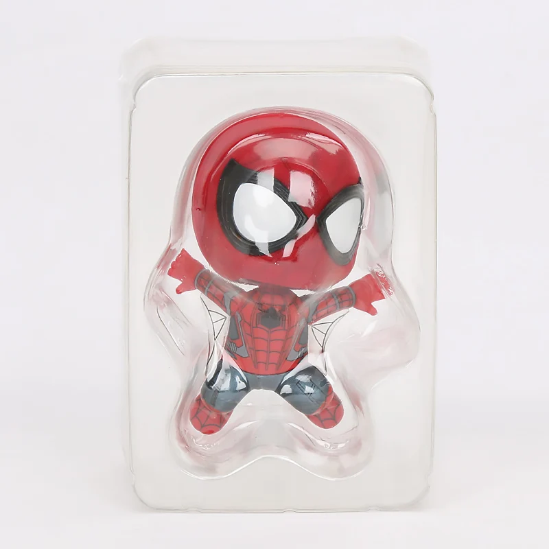 Мини 10 см Marvel игрушки Дэдпул фигурка качающаяся голова 1/10 масштаб предварительно окрашенный Человек-паук Черная пантера Коллекционная модель куклы игрушки - Цвет: 8.5cm no box