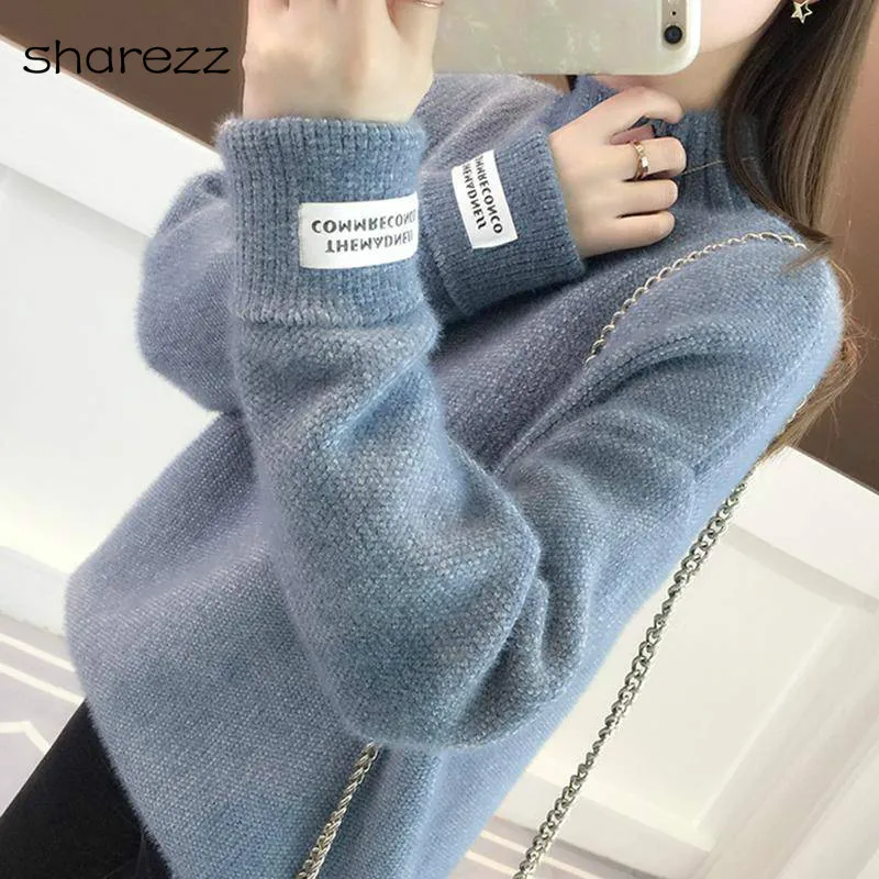 Sweater Female 2019 Autumn Winter Turtleneck Knitted Women Fashion and Pullover Tricot Jersey Jumper Pull Femme | Женская одежда