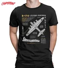 Мужская футболка B-17 летающая крепость 100% хлопковые футболки истребитель WW2 войны Пилот самолета футболка одежда размера плюс