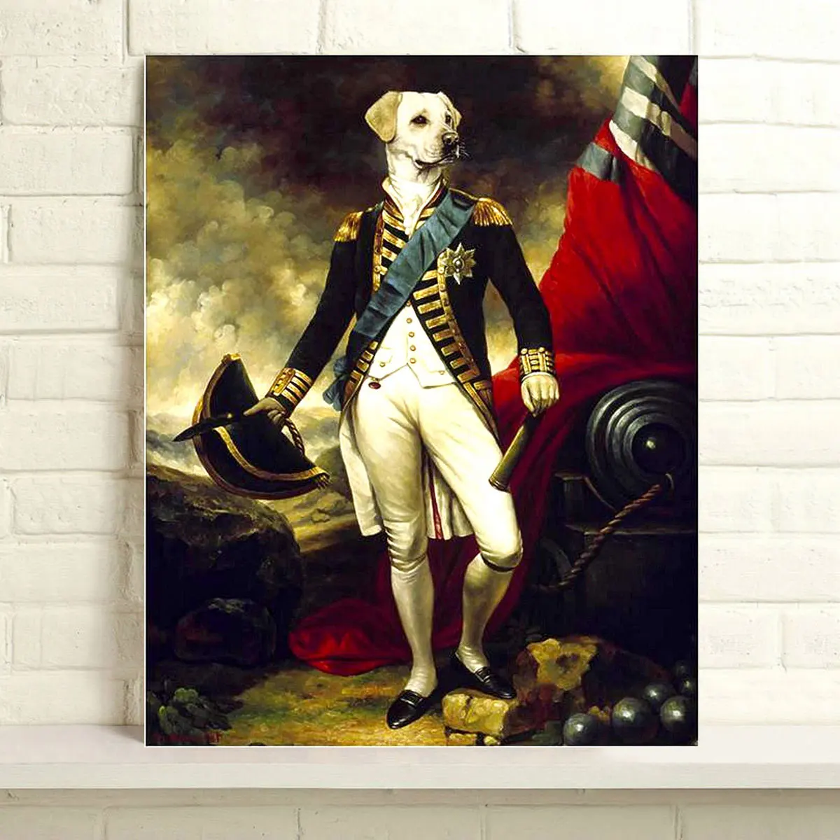 

Hand-painted Animals Oil Painting Home Decor Wall Art on Canvas The Ships Captain 24x30inch Canvas Wall Art