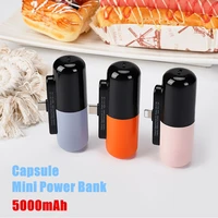 5000mah mini power bank for iphone samsung xiaomi oppo portable powerbank external battery charger backup capsule poverbank