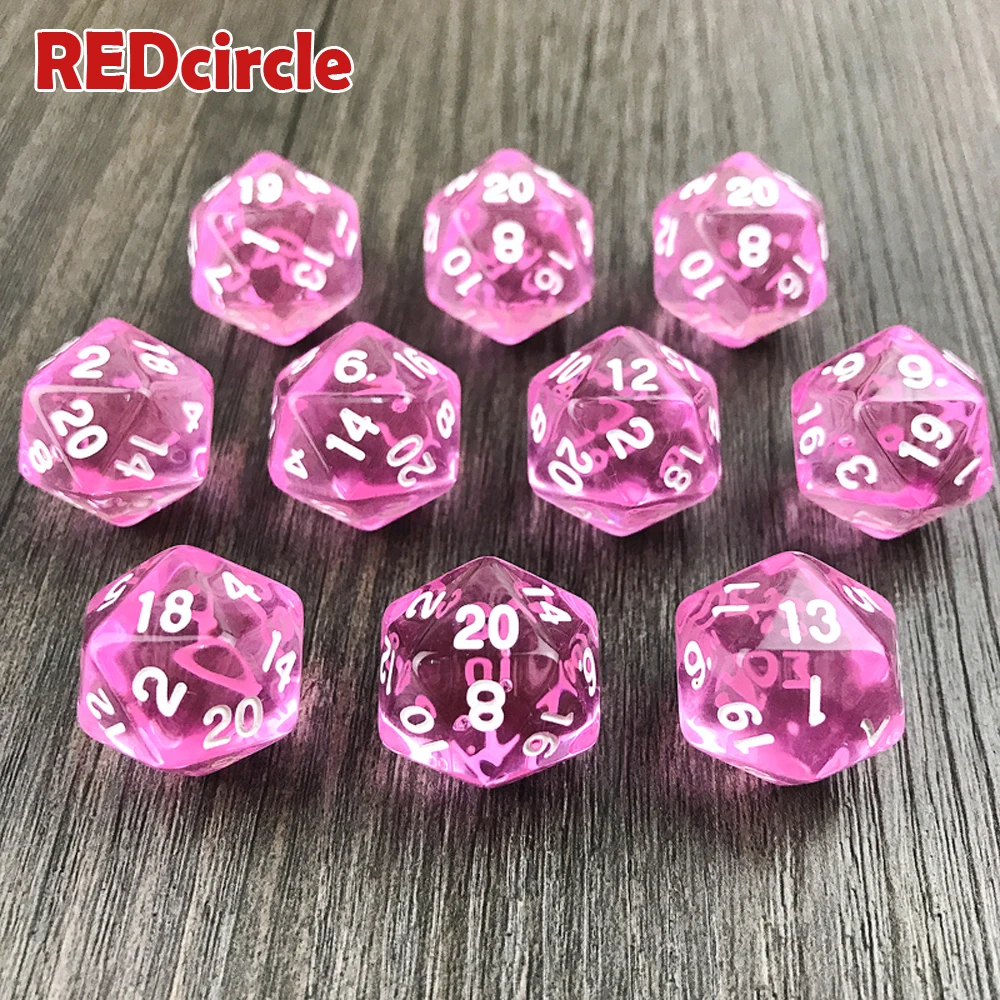 Dnd Polyhedral D20 10 шт./компл. высококачественные прозрачные/Прозрачные Цифровые