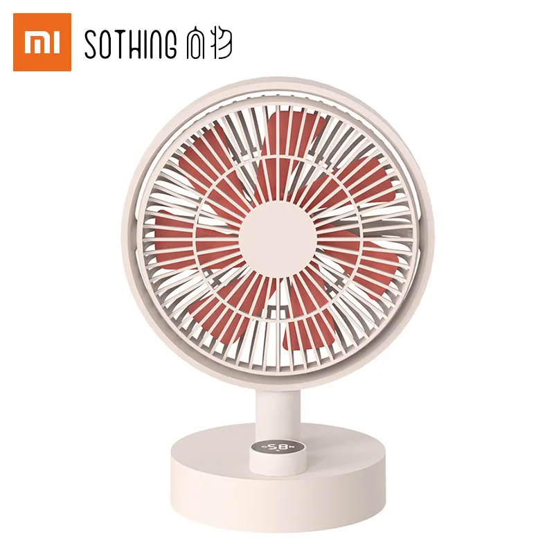 

Xiaomi Sothing Desktop Fan Shaking Head Intelligent Digital Display Mini Fan Type-C Chargeable Portable Fan Low Noise Version