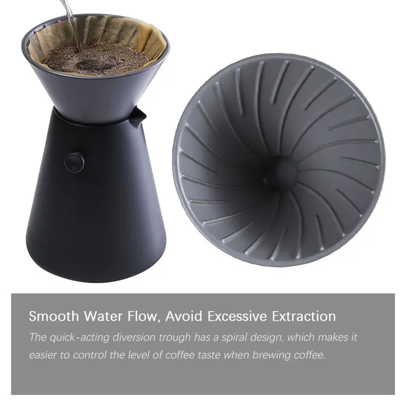 2021 новый дизайн бытовой ручной набор капельного кофе с фильтром V60 устройство