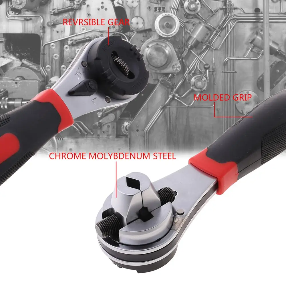 Adjustable 6-22 Ratchet Wrench Multi-Function Auto Repair Quick Release Combination Manual Spanner Portable Worker Tool | Инструменты