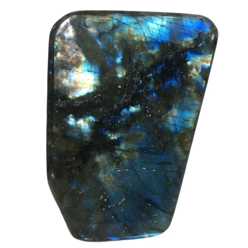 

Natural Blue Color Genuine Labradorite Crystal Specimen Chakra Healing Polish Original Moonstone Quartz Ornament For Room