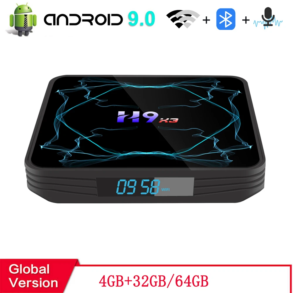 ТВ приставка Android 9,0 4 Гб 64 Гб Amlogic S905X3 приставка 8K HD 2,4/5G Wifi Netflix медиаплеер Android tv приставка
