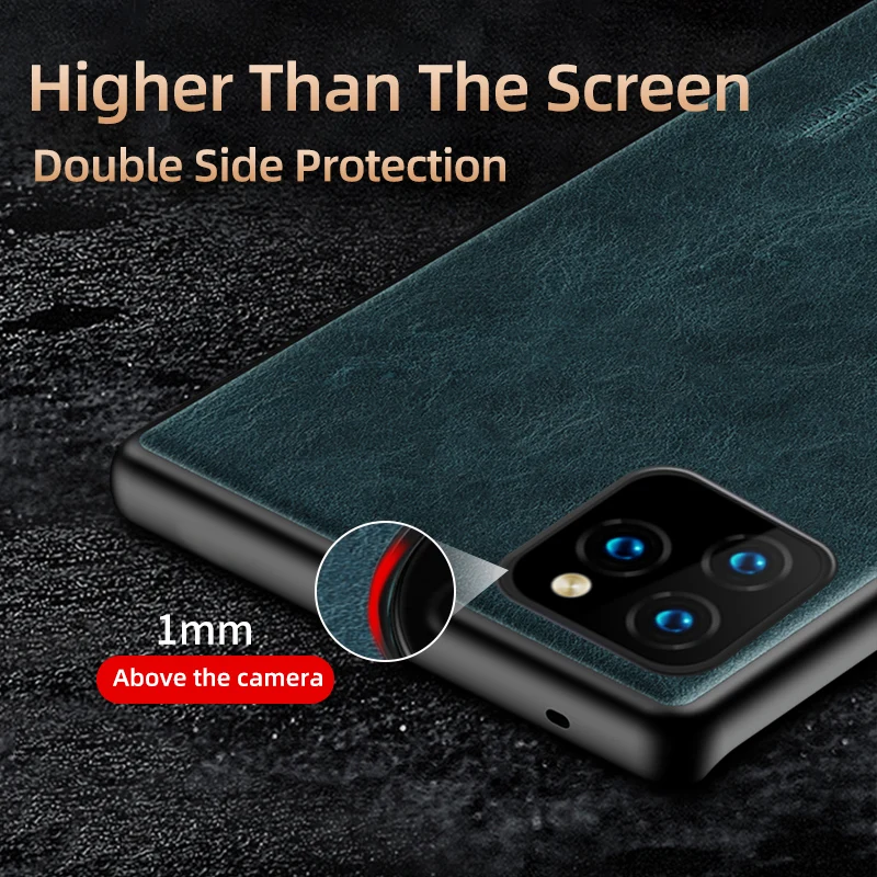 LANGSIDI чехол для телефона из натуральной кожи iphone 11 pro max 12PRO SE 2020 7plus 8 xs xr защитный
