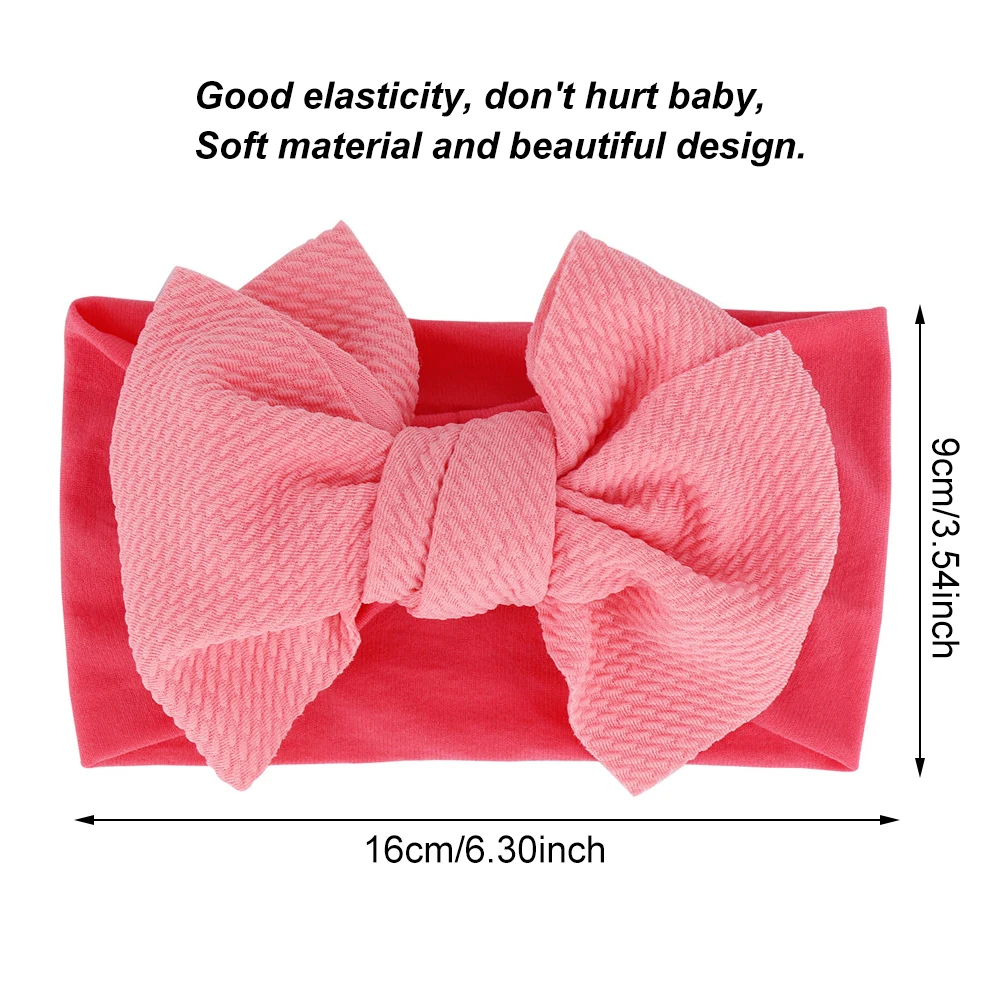 

Soft Kids Bow Headband Corn Hair Band Baby Girl Kids Headwear Solid Color Toddler Stretch Turban Hair Accessories Gifts