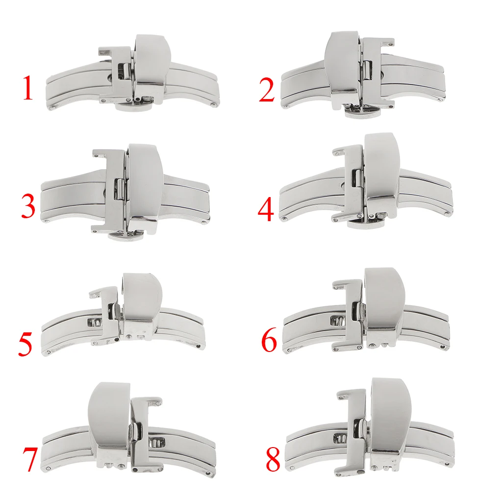 

Stainless Steel Butterfly Clasp Watch Buckle Belt Band Strap Clasp 16/18/20/22mm
