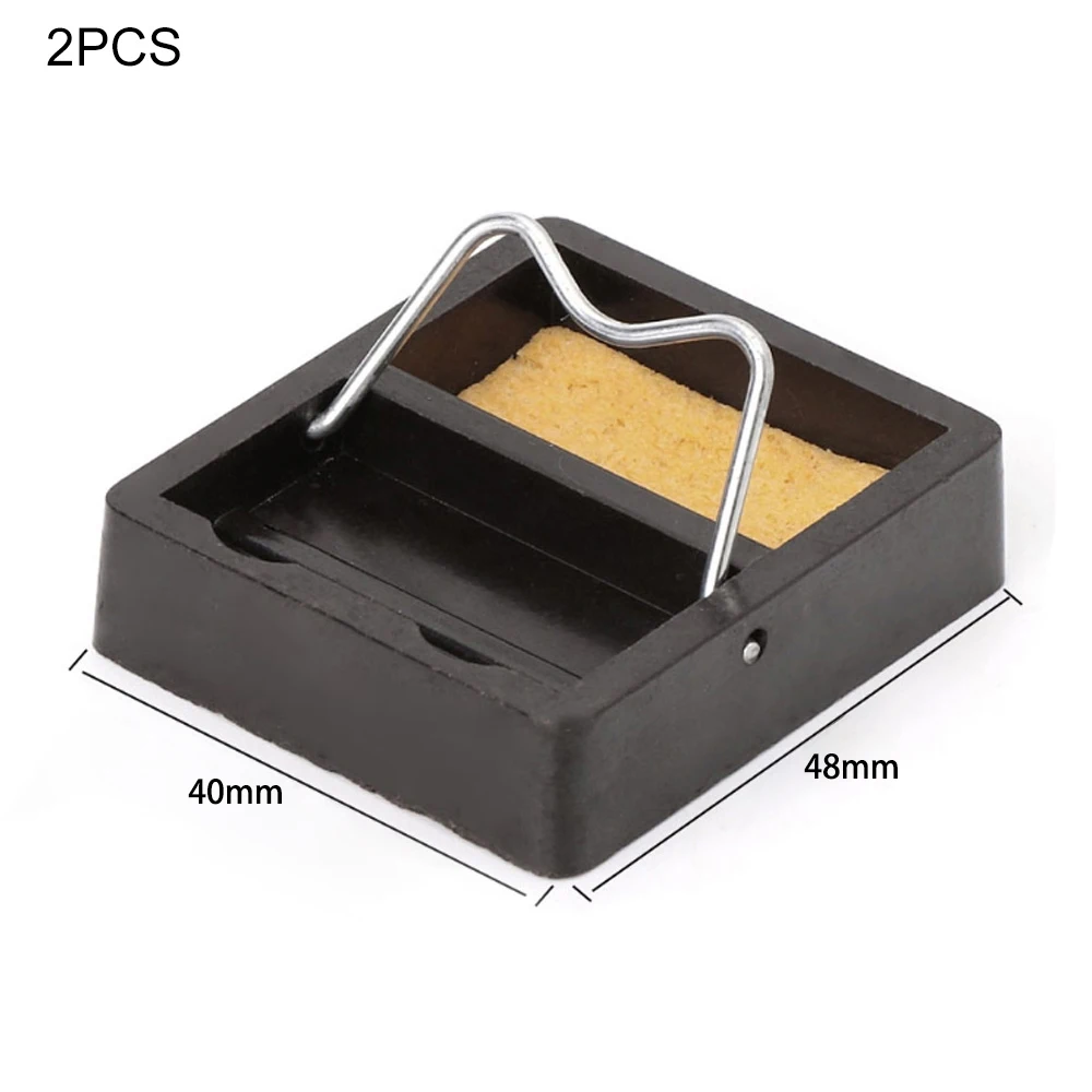 

1/2 PCS Mini Portable Electric Soldering Iron Stand Heat Resistance Solder Iron Support Stand with Tip Cleaner Sponge