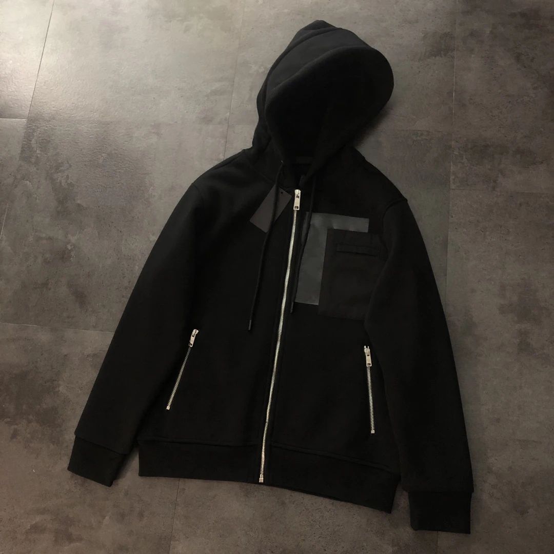 

Новинка Осень-зима 2021, мужская толстовка с капюшоном, хлопковый кардиган, куртка с капюшоном и карманами, модная куртка с капюшоном с украше...