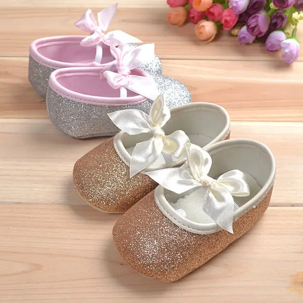 US STOCK Glitter baby shoes sneaker anti-slip soft sole toddler size 0-18M ym | Мать и ребенок