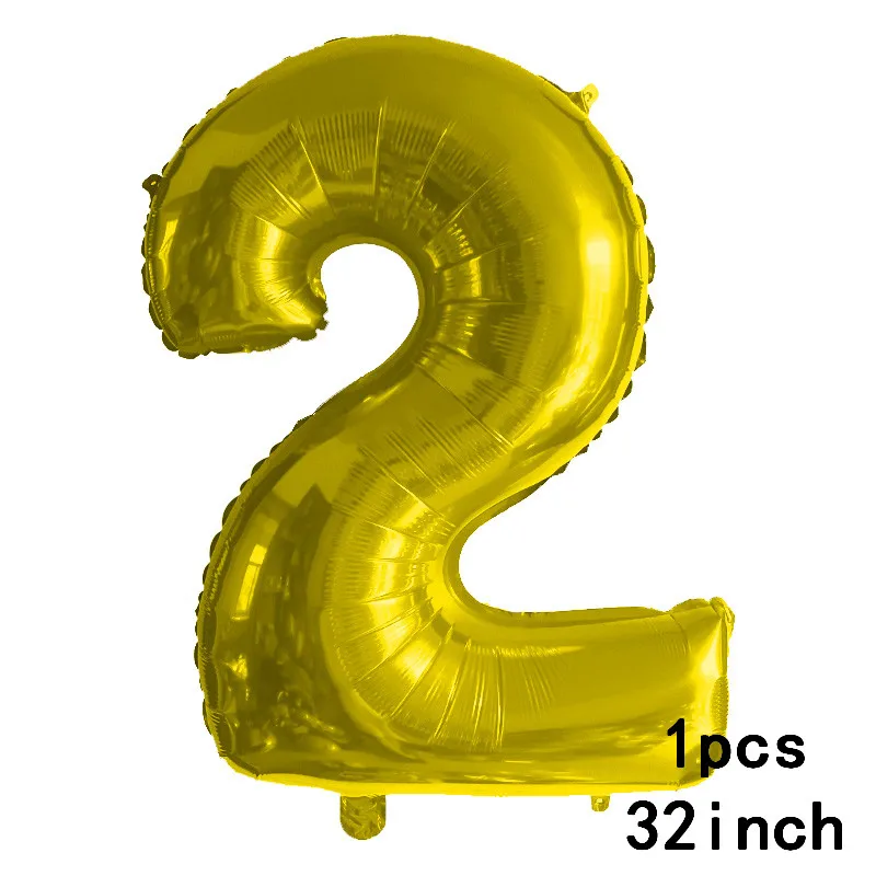 32inch 2 Металлические латексные шары золотого и серебряного цвета, 18, 20, 30, 40, 50, 60 лет, вечерние шары с цифрами на день рождения, юбилей, подарок для взрослых - Цвет: 32inch 2