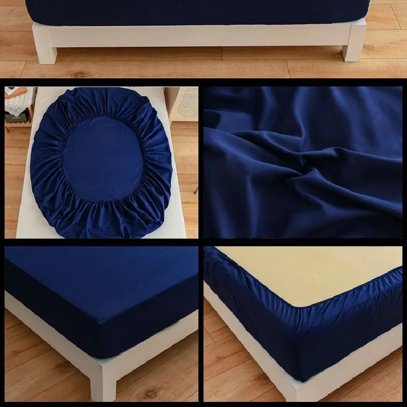 1 шт. домашний текстиль однотонная Простыня из матраса четырех углах с Эластичная