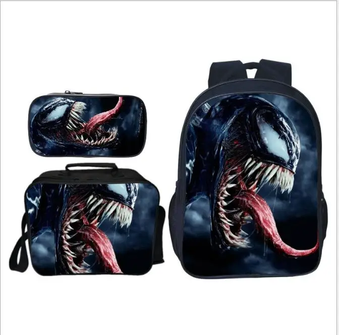 

2021 Arrivals 3pcs/set Printing Flim Hero Kids Baby School Bags Suit Bag Cartoon Children Backpacks for Boys Schoolbag Portable
