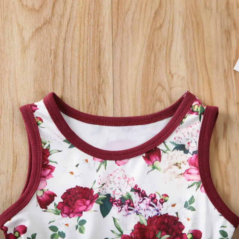 

Newborn Baby Girls Floral Romper Sleeveless Bodysuit Jumpsuit Sunsuit Clothes