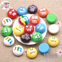 20pcs kawaii resin m beans chocolate candy flat back resin cabochons decoration craft embellishments for scrapbooking