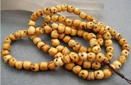 

WHOLESALE CHEAP CLASSIC 108 SKULL BEADS BUDDHIST PRAYER MALA NECKLACE 6MM