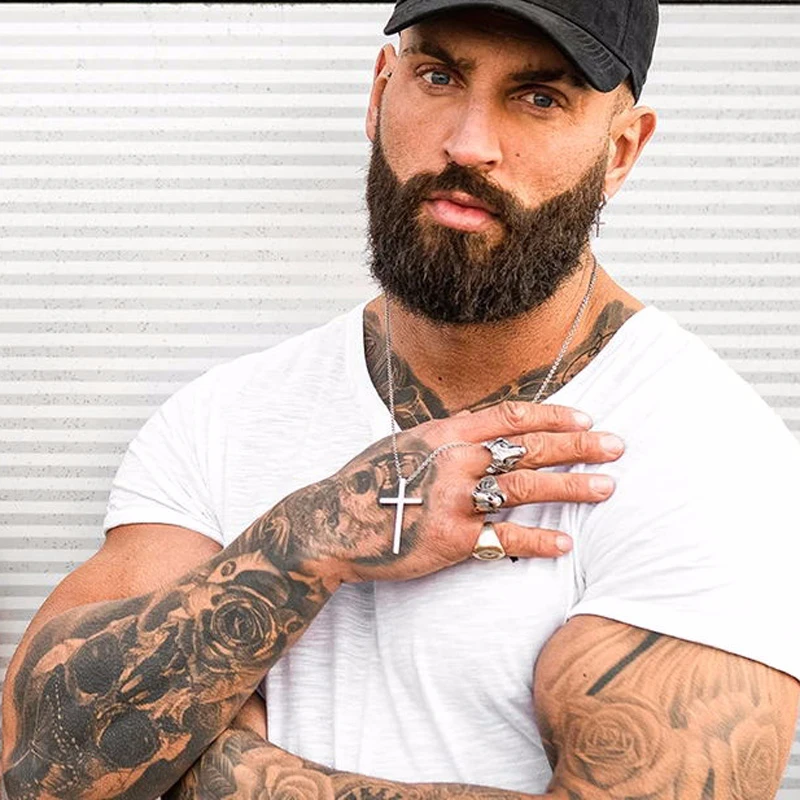 Базовое женское ожерелье из нержавеющей стали разные цвета крестообразное