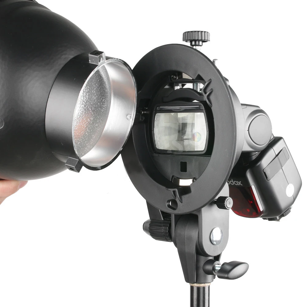 Godox s образный кронштейн Bowens S держатель для вспышки Speedlite Snoot софтбокс красота