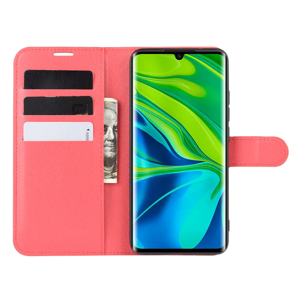 Чехол-книжка для Xiaomi Mi CC9 Pro из искусственной кожи с отделением карт и подставкой