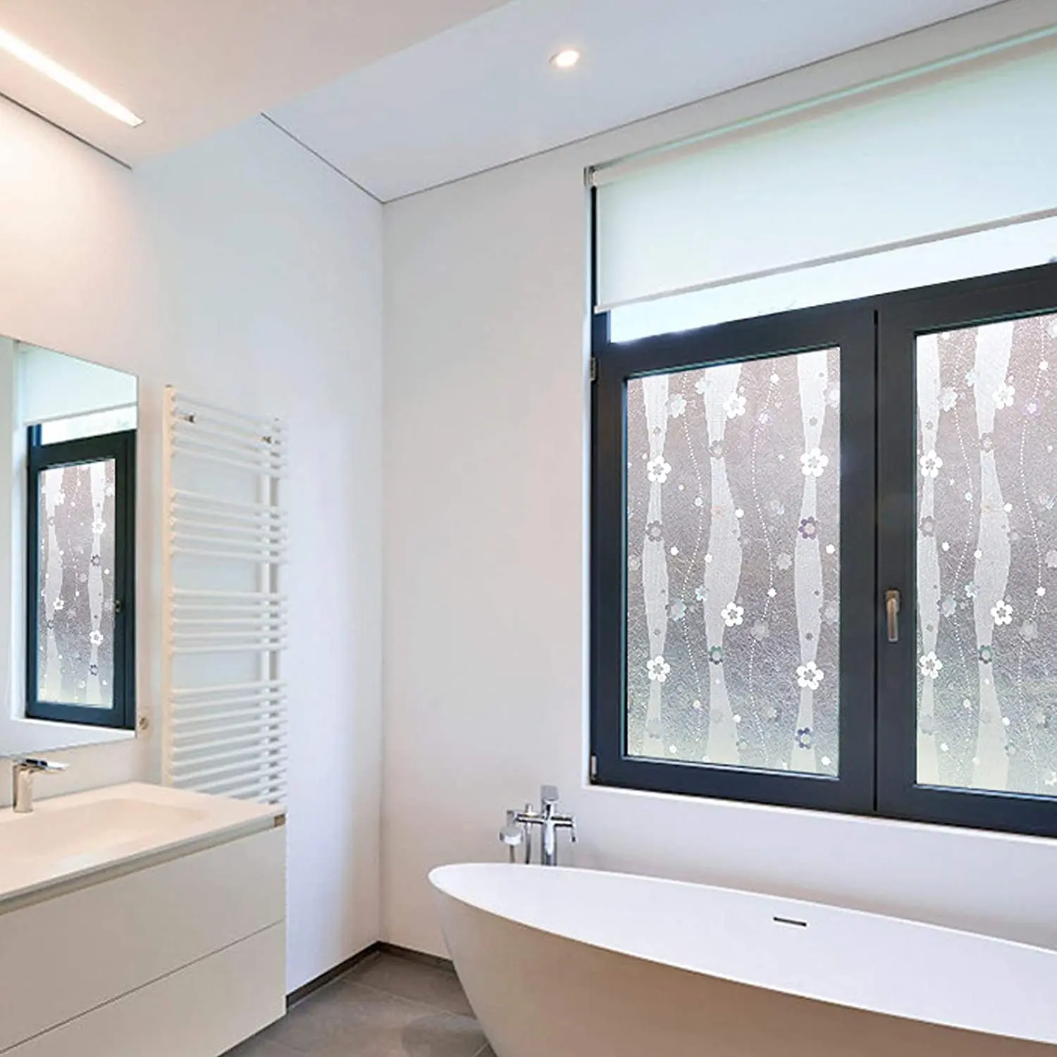 

Window Film with Static Cling,Non Adhesive Opaque Film on Glass Window,Heat Control Uv Blocking Window Stickers Window Tint Film