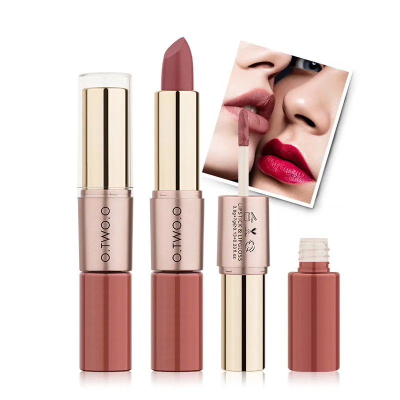 

O. Two. O 12 Colors Lips Makeup Lipstick Lip Gloss Long Lasting Moisture Cosmetic Lipstick Red Lip Matte Lipstick Waterproof